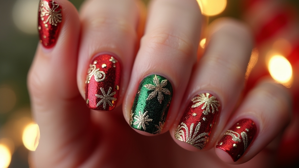 creative christmas nail designs